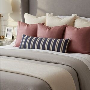 Pillow Decor Sankara Dusty Rose silk throw pillow set if 2
